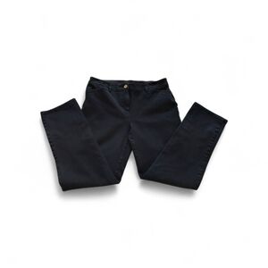 Chicos So Slimming Black Straight-Leg Jeans Pants 2 Front 2 Back Pockets Size 10